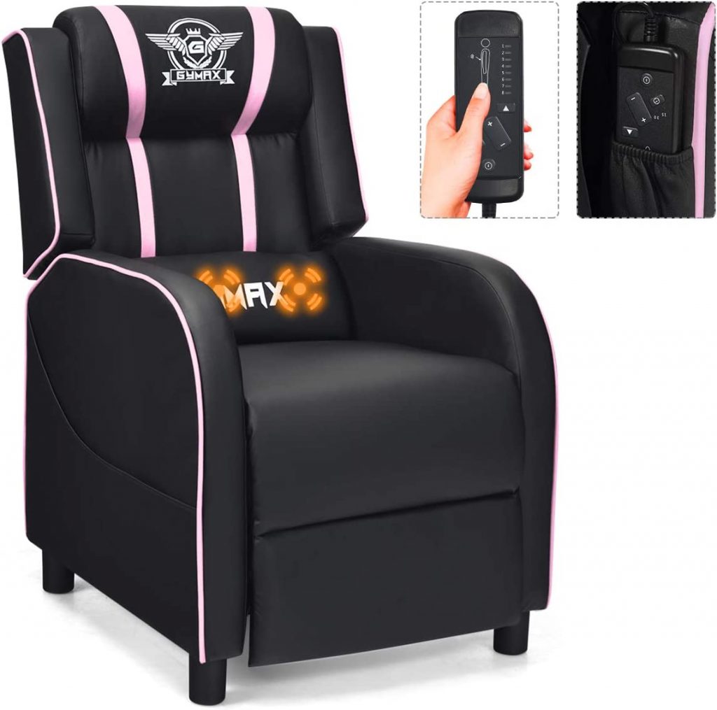 GYMAX Massage Gaming Recliner Chair