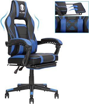 KILLABEE Massage Gaming Chair with Footrest e1661339036404